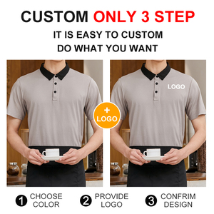 Vêtements de travail de bureau pour femmes, uniforme de serveur, nouvelle arrivée, polo imprimé pour hommes, chemise de travail en coton - Product Image 4