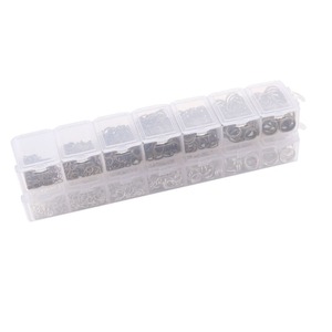 Juego de anillos metálicos de boca plana de Yiwu, caja de 7 compartimentos para accesorios de fabricación de joyería DIY, conectores para pulseras y collares - Product Image 5