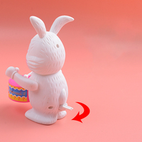 Jouet éducatif pour enfants de haute qualité, créatif, écologique, en plastique, tambour amusant, lapin mignon, animaux à remonter, jouet à remonter
