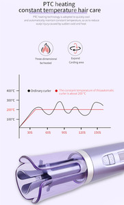 Tự động không dây tóc Curler có thể sạc lại Tourmaline 6-temp hẹn giờ nhanh chóng sưởi ấm tạo kiểu tóc sắt - Product Image 5
