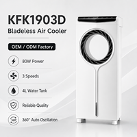 Ventilateur de pièce sans pales à circulation d'air, contrôle numérique, sur pied, moteur DC 36 dB, pour extérieur, prix usine