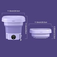 Lave-linge mini semi-automatique portable 9L avec sécheuse, électrique, à cuve unique, boîtier en plastique