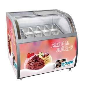 Congélateur de présentation de crème glacée à refroidissement direct le plus populaire, 10 bacs/6 seaux, dégivrage <span class=keywords><strong>automatique</strong></span> pour gelato - Product Image 2