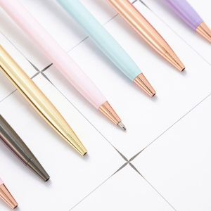 Luxury Metal Twist Crown Head Black Signature 1.0Mm Custom Logo Ballpoint <b>Pen</b> With Filled Gems Jewels for Fancy Weddings - Product Image 4