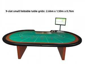 Baccarat Poker Table De Luxe Casino Grade Demi-Ronde Avec Lumières Led Pour Le Jeu De Jeu Usb En Bois <span class=keywords><strong>Roulette</strong></span> Club Électronique - Product Image 3