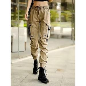 Pantalon cargo unisexe style américain, multi-poches, décontracté, pour le printemps et l'automne, pour l'extérieur et la ville, fonctionnel, tactique, taille mi-haute, nautique - Product Image 6