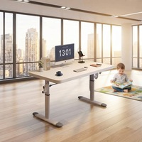 Bureau debout réglable, bureau d'ordinateur ergonomique pour le télétravail, table d'étude à levage manuel