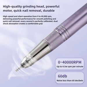 40000RPM Portable <b>Nail</b> Drill Professional Rechargeable <b>Nail</b> Equipments High Quality Brushless Turbine for Manicure Pedicure New - Product Image 4