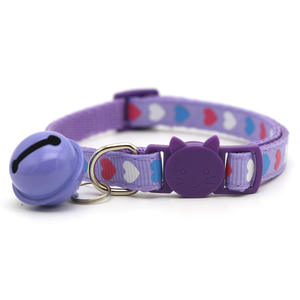 Fabricante al por mayor Lollipop amor patrón rosa azul púrpura gato Collar con forma de gato cerradura - Product Image 6