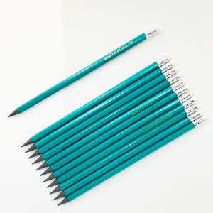 Lápiz de Madera de Álamo de 7 Pulgadas con Borrador, Personalizado con Logotipo, Color Verde Hb, para Oficina y Escuela, Venta al Por Mayor - Product Image 1