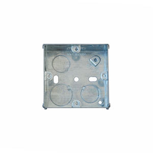 Caja <span class=keywords><strong>de</strong></span> conexiones <span class=keywords><strong>de</strong></span> fierro galvanizado 1 gang 3x3 pulgadas, 35mm profundidad, con salidas mixtas para interruptores - Product Image 1