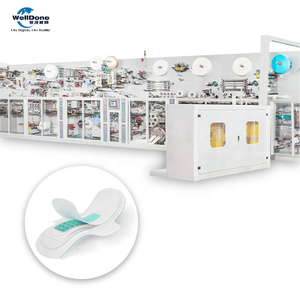 Welldone Automatische Maschine zur Herstellung von Damen binden mit Slip Liner Wickel maschine Lady <span class=keywords><strong>Pad</strong></span> Maschinen - Product Image 1