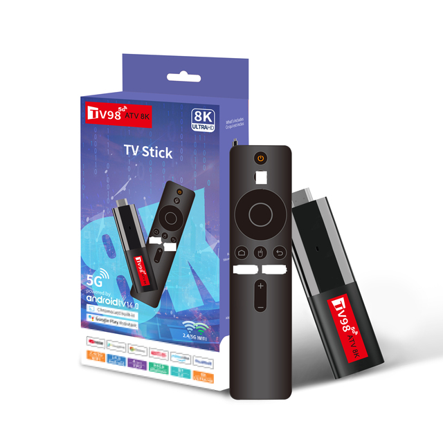 2025 Russian New Product Wholesale Mini Dongle 8k Tv-stick Smart Tv Stick TV98 8k Max hd Video Tv Dongle Fire Stick