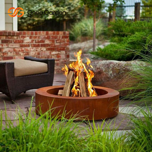 Chimenea Rectangular de Acero Corten para Exteriores, Brasero para Leña - Product Image 5