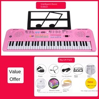 Orgue électronique 61 touches en gros OEM, 6 pièces, pour adultes et enfants débutants, plastique ABS, 8 gammes, fonctionnalités de films et de télévision