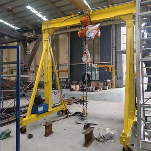 पोर्टेबल मोबाइल मिनी इलेक्ट्रिक गैन्ट्री क्रेन होस्ट-3/5 टन क्षमता आउटडोर उपयोग - Product Image 4