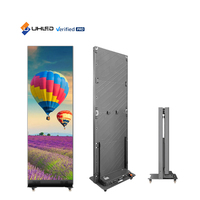 Afficheur LED pliable UHLED P2.5 pour intérieur, contrôle par application mobile, écran LED numérique portable pour salle d'exposition et événements