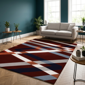 Modern Geometric Living Room Polyester Carpet Non-Slip Printed Medium Pile <b>Floor</b> Rug Easy <b>Clean</b> <b>Machine</b> Made Indoor Home High - Product Image 2