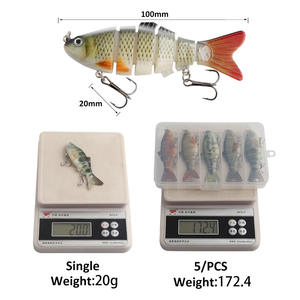 Leurre Articulé Multi-Segment en Plastique Dur XY-531 10cm 20g Cinq Couleurs pour la Pêche en Mer, Pêche au Poisson d'Eau Salée, Appâts pour Eaux Moyennes - Product Image 3