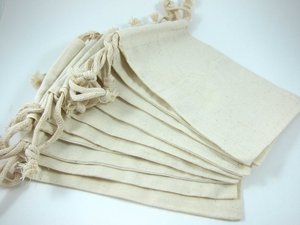 Organic Cotton Linen Canvas Muslin Recyclable <b>Drawstring</b> Packing <b>Pouches</b> for Food Promotions & Craft with Customizable Size - Product Image 5