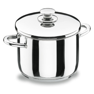 Pentola per zuppa in acciaio inossidabile da 3 litri con coperchio, compatibile con l'induzione, per cucinare brodo e zuppe. - Product Image 1