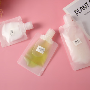 Vente chaude, poche souple debout personnalisée de 30 ml, 50 ml, 100 ml, en PET recyclable, pour shampooing, gel douche, cosmétiques liquides - Product Image 5