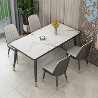 Ensemble de salle à manger à usage spécifique et mobilier de maison à usage général Ensemble de table à manger avec plateau en marbre Table à manger