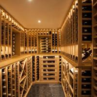 Système de rangement modulaire en bois massif pour bouteilles de vin, étagère à vin empilable en bois pour bar commercial, restaurant, cave à vin