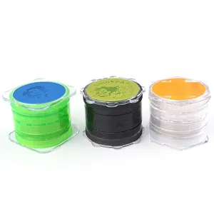 New arrived smoking accessories Manufacturer 60mm Diameter 5 layers cheap plastic herb grinder tobacco herb grinder