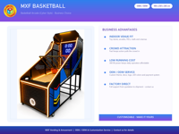 Machine d'arcade de tir au basket avec moniteur LED vertical 300 W