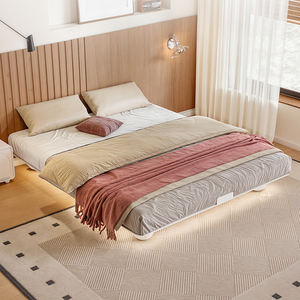 Base de Cama Moderna Minimalista sin Cabecera de Acero Inoxidable, Ahorra Espacio para Apartamentos Pequeños, Inspirada en el Planeta, para Dormitorio Secundario - Product Image 3