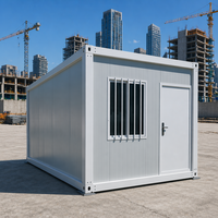 Maison conteneur préfabriquée mobile en panneaux sandwich, type boîte simple, pour logement temporaire et bureau, pliable et emballable, complète