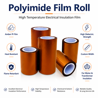 Rollo de Película de Poliimida Personalizado, Resistente al Calor, Aislamiento de PI Clase E 120, Certificado ROHS, para Transformadores, Bobinas de Motor, Baterías