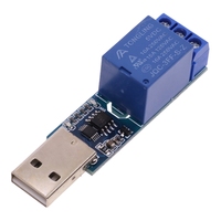 Module de relais à 1 canal avec contrôle par port série USB, 5V 10A, CH340, protection contre les surintensités, commande par ordinateur, interrupteur de commande, maison intelligente