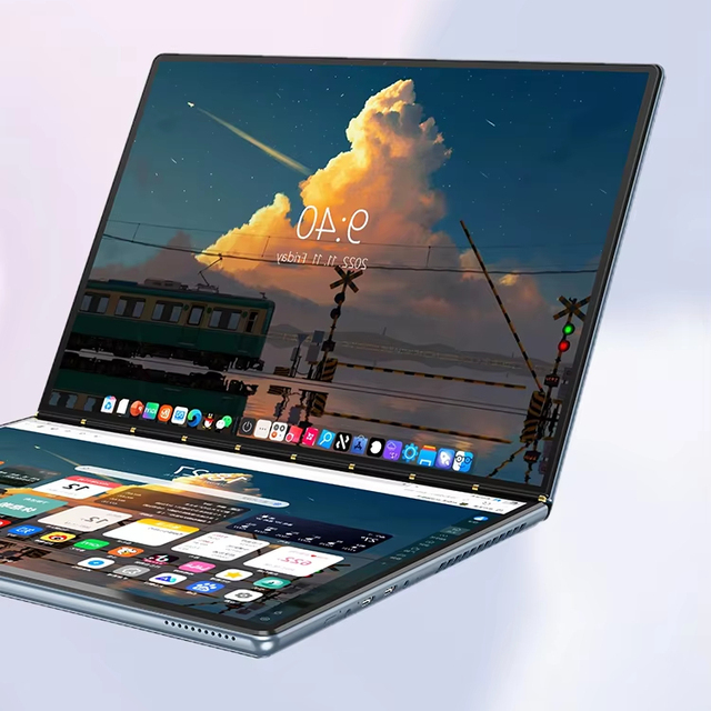 Dual Screen 10.95 Inch 16+512GB 1920*1080 Foldable Portable Office Business Capacitive Touch Laptop