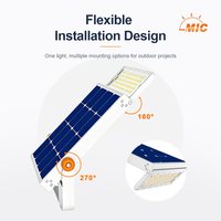 Reflector Solar de Alta Eficiencia 185LM/W, 20W-60W, Batería LiFePO4, Lente Tipo Ala de Murciélago, para Jardín, Parque, Cancha Deportiva, IP66