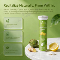 Comprimés effervescents OEM ODM pour l'hydratation et la détoxification, électrolytes avec extrait d'artichaut et de gingembre, complément nutritionnel quotidien pour le bien-être corporel