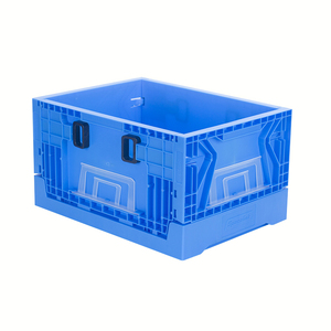 Industry Transporting Vegetable Fruit Space Saving Container Plastic Collapsible Foldable Pallet Turnover Storage Box milk Crate