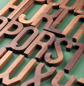 ไม้วอลนัทแขวนในบ้านตัวอักษรตกแต่งผนังศิลปะป้ายไม้ตกแต่งสำหรับห้องนั่งเล่นห้องครัวทางเข้าบ้านของขวัญขึ้นบ้านใหม่สีน้ำตาล - Product Image 5