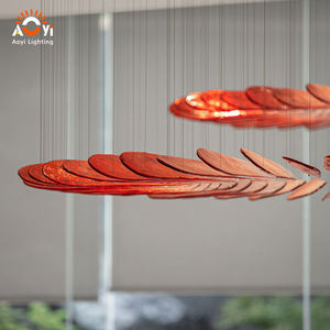 Lámpara <span class=keywords><strong>de</strong></span> Techo LED con Forma <span class=keywords><strong>de</strong></span> Pluma Hecha a Mano por Aoyi Lighting - Decoración <span class=keywords><strong>de</strong></span> Arte Oriental para Residencias y Mansiones <span class=keywords><strong>de</strong></span> Alta Gama - Product Image 5