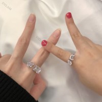 Dyslam – bague de mariage minimaliste Kardashian en argent Sterling 925, Zircon cubique 8A