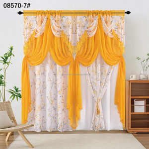 Rideaux <span class=keywords><strong>de</strong></span> salon <span class=keywords><strong>de</strong></span> style américain, design élégant, double couche, avec cantonnière, taille king, vente en gros - Product Image 3