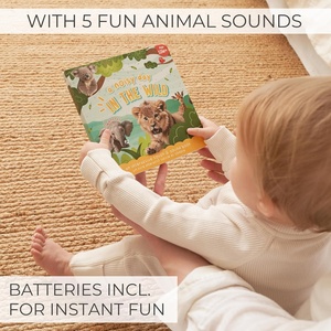 Livre sonore amusant Touch and Feel pour bébés et tout-petits Livre sensoriel interactif avec bruits d'animaux - Product Image 3