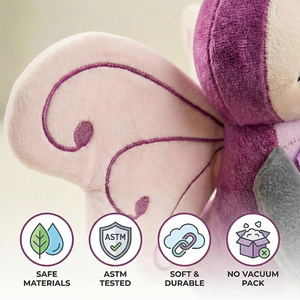 Peluche Papillon de Haute Qualité de 12 Pouces avec Sac Cocon pour Filles en Bas Âge, Jouet d'Imitation, Compagnon de Sommeil Douillet, Décoration de Crèche - Product Image 2