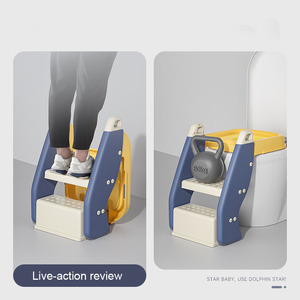 Petite échelle de toilettes pour enfants, pot d'entraînement, siège de toilette avec couvercle, tabouret 2022 - Product Image 4