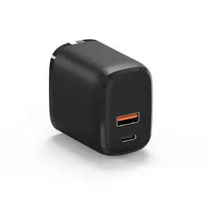 Pengisi daya USB beberapa PD20w Charger usb-c hitam port usb ganda QC 3.0 pengisian cepat pengisi daya dinding ponsel untuk iphone14 13