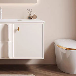 Venta directa de fábrica con tocador de material de PVC Gabinetes de baño de estilo moderno a la venta Iluminación de tocador de baño - Product Image 5