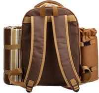 Sac à dos pique-nique pour 4 personnes avec compartiment refroidisseur sac à vin couverture de pique-nique pour la famille et les amoureux cadeaux