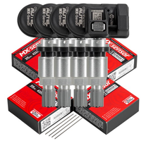 4 capteurs TPMS universels programmables Autel MX-Sensor 315 MHz + 433 MHz 2 en 1 en métal et caoutchouc