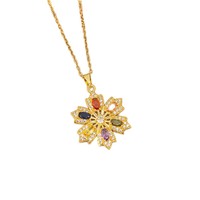 Collier Pendentif Flocon de Neige Tendance et Chic, Exquis, Polyvalent, en Cuivre Premium avec Zirconium, Chaîne de Pull pour Femme